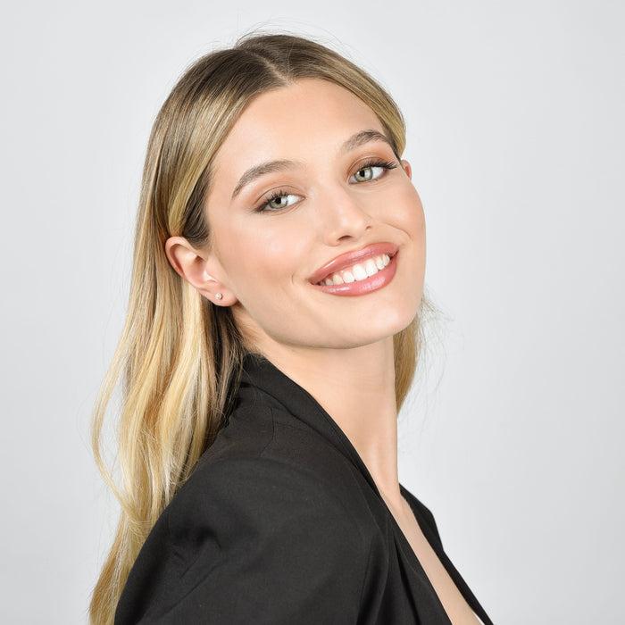 BOUCLES D'OREILLES EN PERLES POUR FEMME EN ACIER
