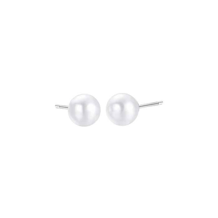 BOUCLES D'OREILLES EN PERLES POUR FEMME EN ACIER