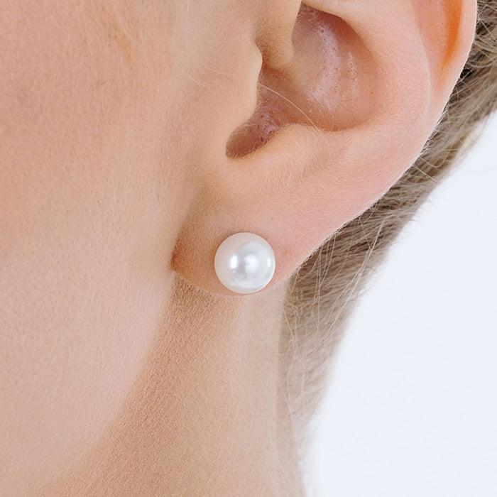 BOUCLES D'OREILLES EN PERLES POUR FEMME EN ACIER