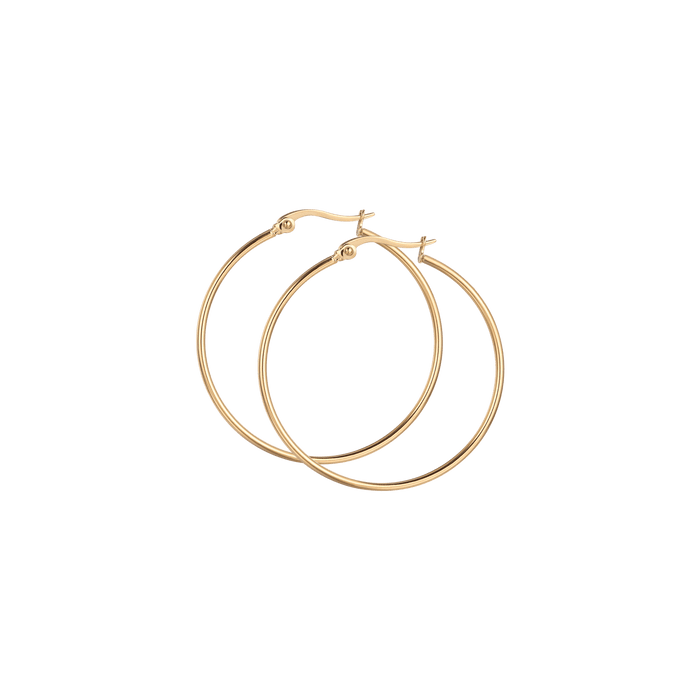 WOMEN'S HOOP EARRINGS IN STEEL DIAMETER 35 MM