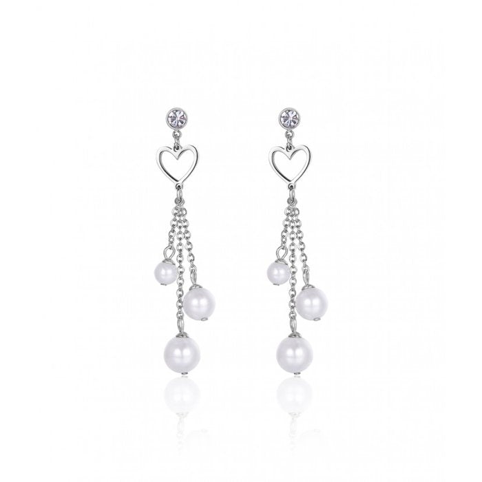Hearts + Beads Pendant Earrings