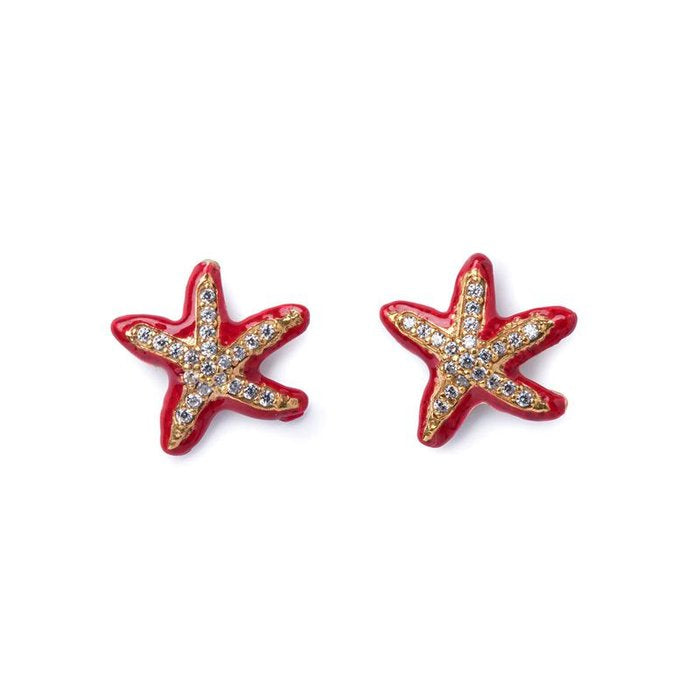 Mini Lapilli Starfish Earrings