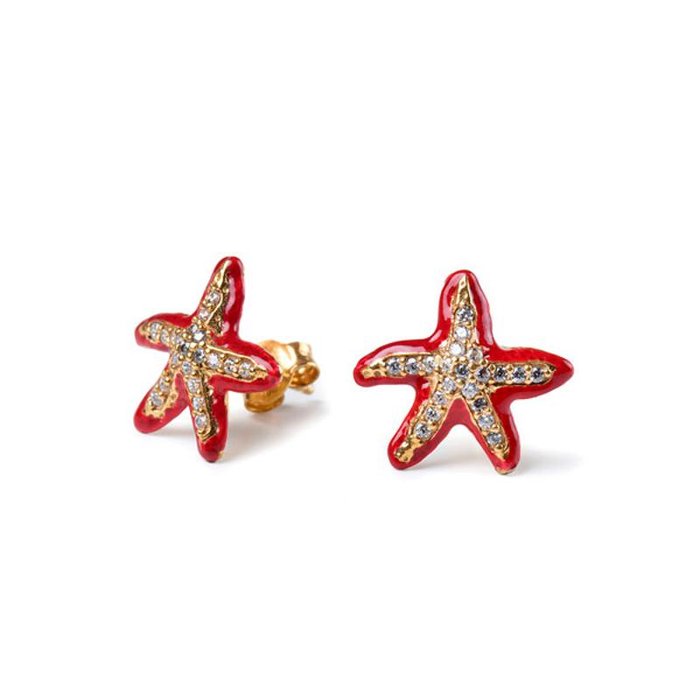 Mini Lapilli Starfish Earrings
