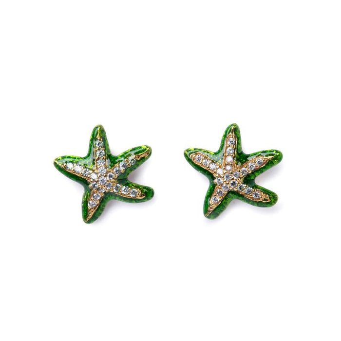 Orecchini Mini Stella Marina Lapilli Verdi