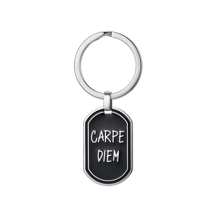 CARPE DIEM STEEL KEY RING FOR MEN