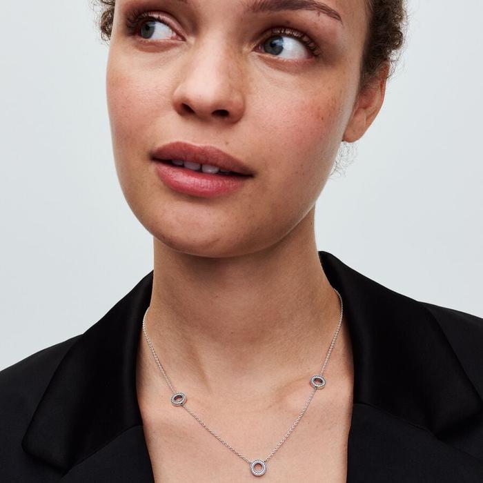 Collana Cerchi Pavè