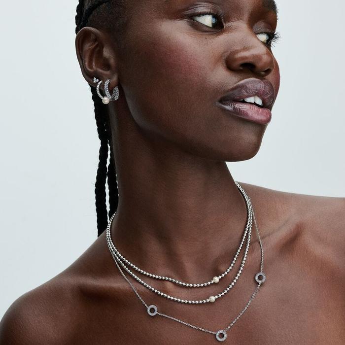 Collana Cerchi Pavè