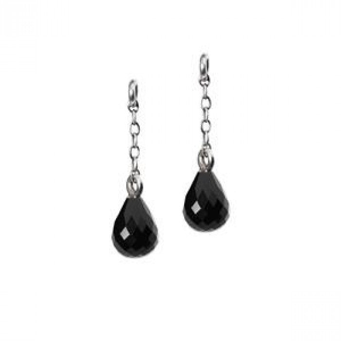 Boucles d'oreilles pendantes en onyx