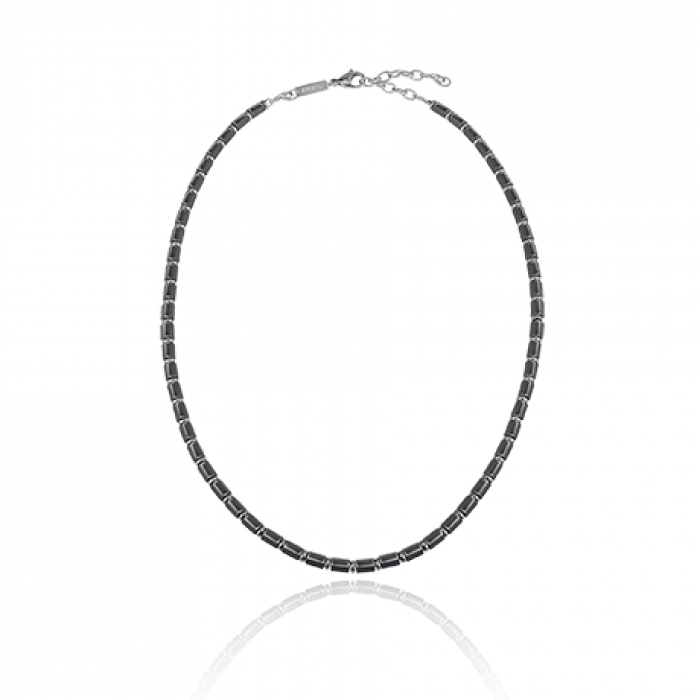 Collier Krypton rondelles grises