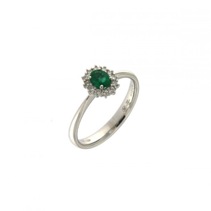EMERALD AND BR RING