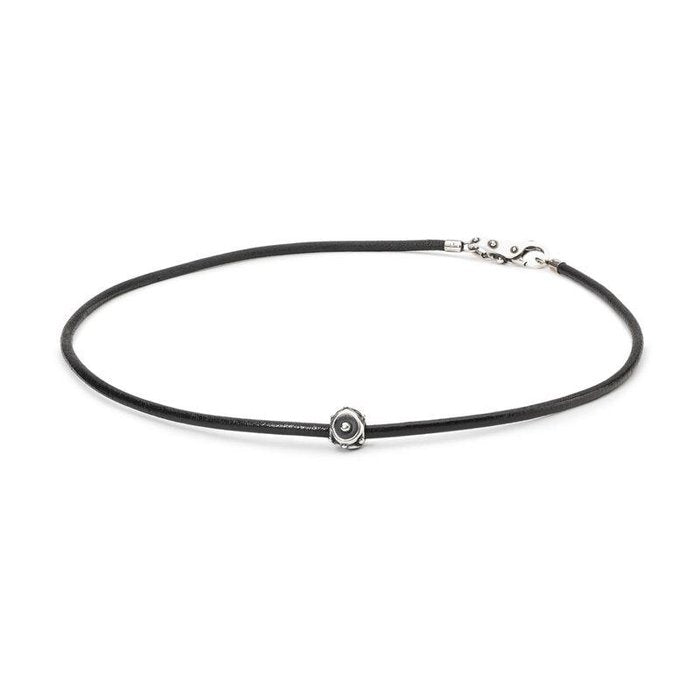 Collana Cuoio Nero 42 cm