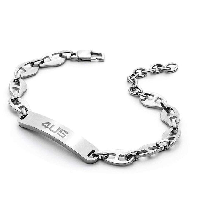 Bracciale catena con piastra