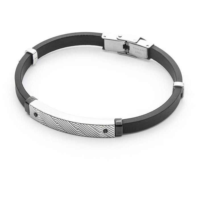Bracciale Caucciù Piastra