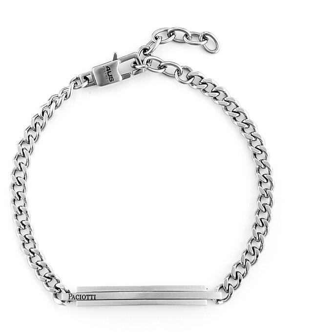 Bracciale acciaio targa