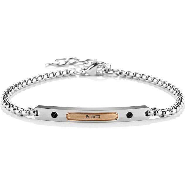 Bracelet en acier plaqué PVD rose noir