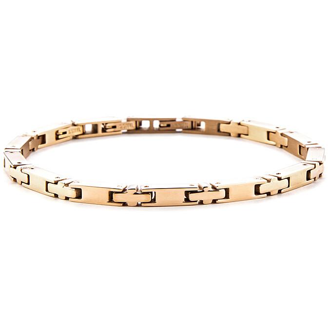 Bracciale acciaio pvd rosè