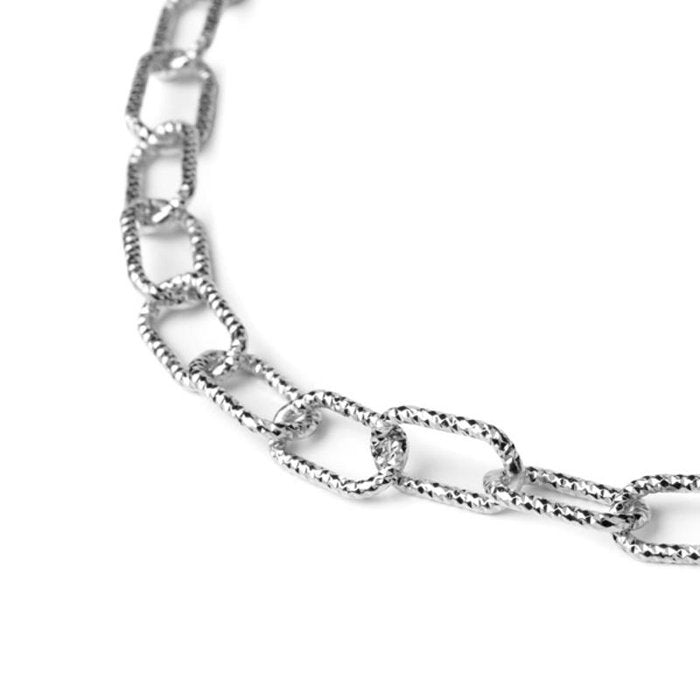 Bracelet en rhodium et diamants