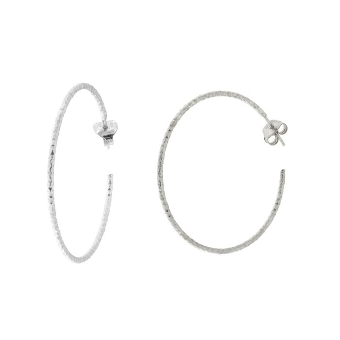 Orecchini in Argento 925 a cerchio con cristalli