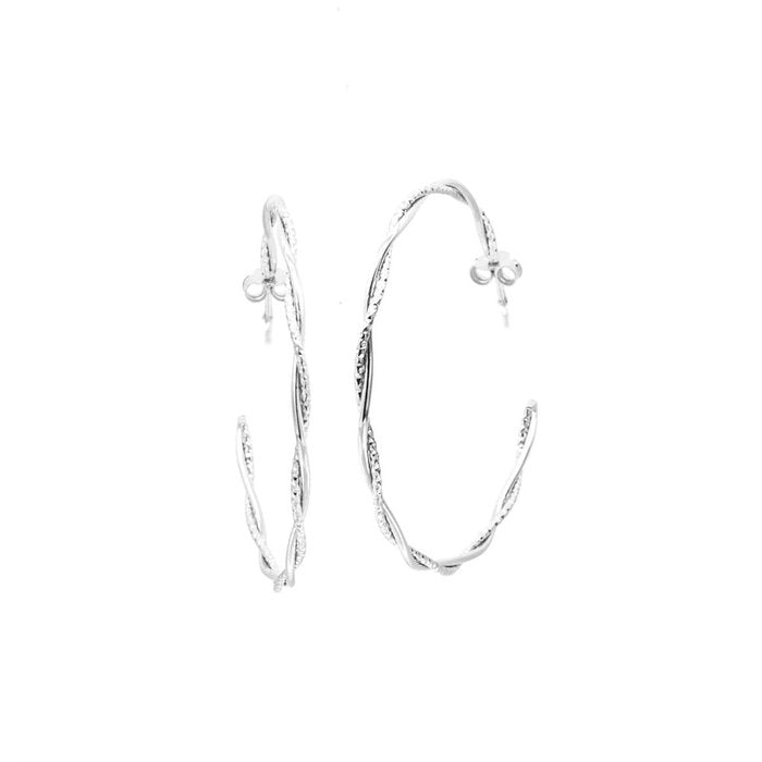 Orecchini in Argento 925 cerchio ad intreccio leggero