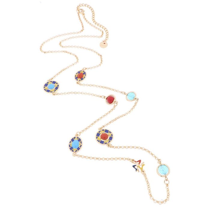 Collier en métal avec majolique