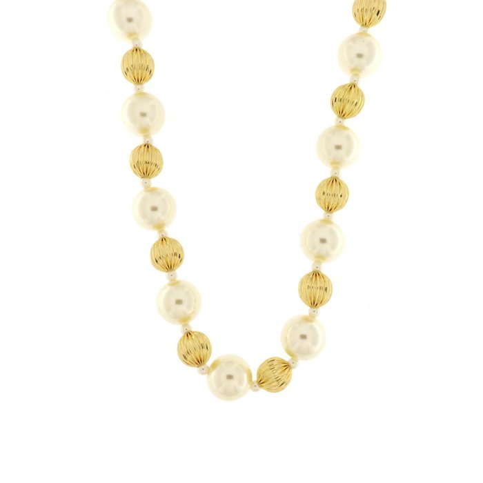 Collana in Metallo girocollo con perle