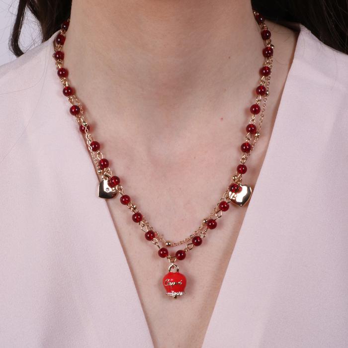 Metal Necklace With Good Luck Bell Capri