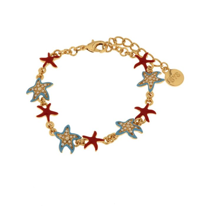 Bracciale in Metallo con stelle marine colorate
