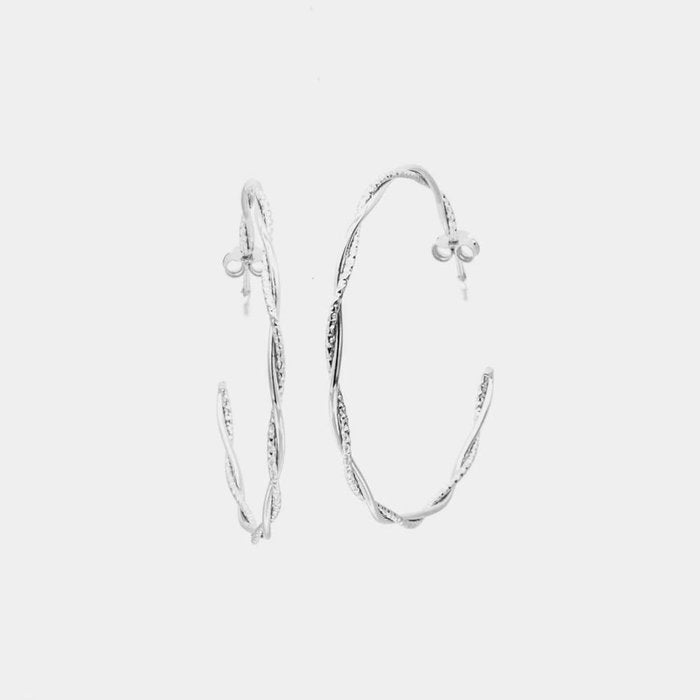 Orecchini in Argento 925 cerchio ad intreccio leggero