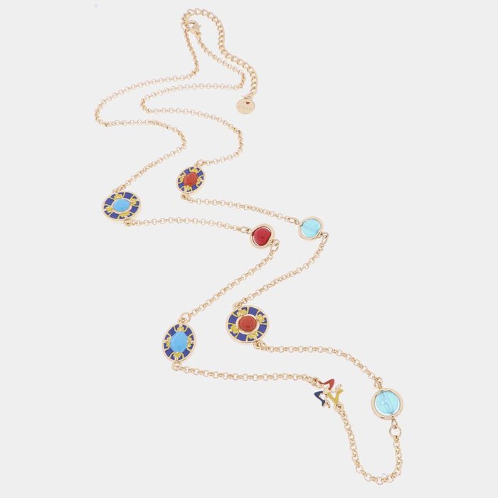 Collier en métal avec majolique