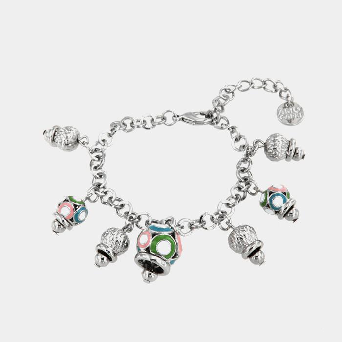 Metal Bracelet with Colored Bells