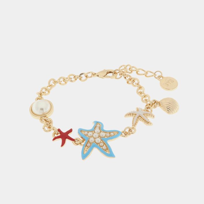 Bracciale in Metallo con stelle marine e conchiglie