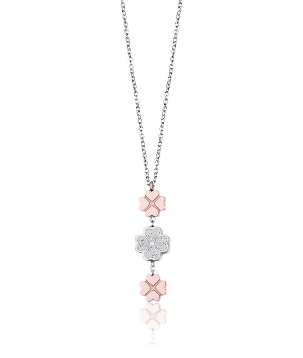 Collana Quadrifogli Con Glitter - gioielleriaperdichizzi.it