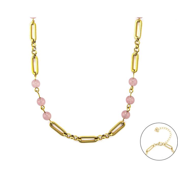 Collana pietre rosa