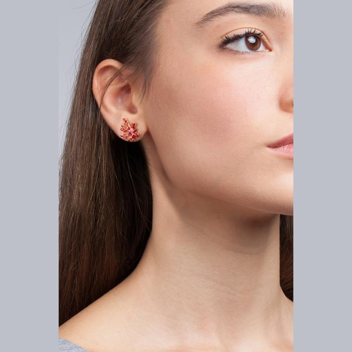 Mini boucles d'oreilles corail