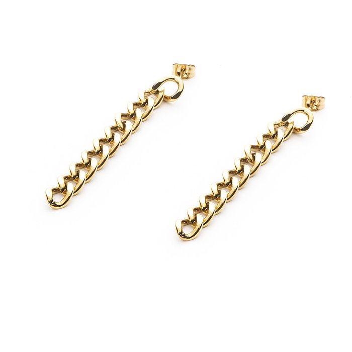 Laminar chain earrings