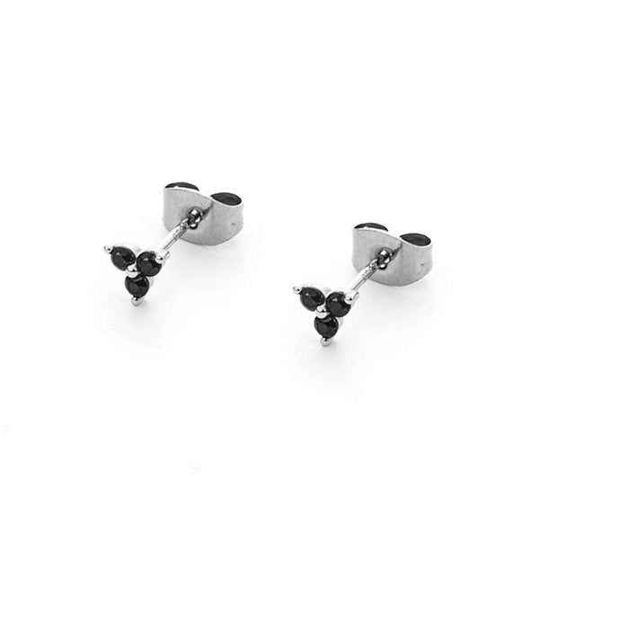 Black zirconia earrings