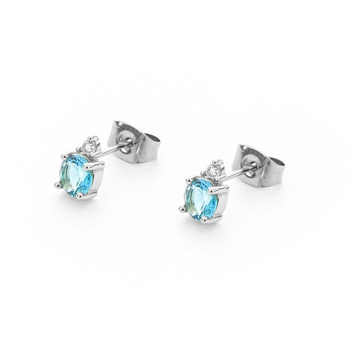 Blue Zircon Earrings