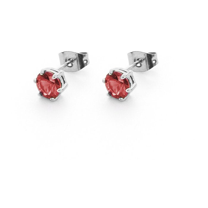 Red Zircon Earrings