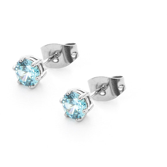 Blue Zircon Earrings