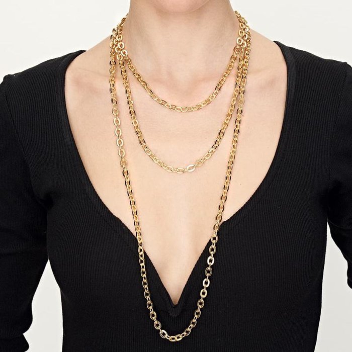 Collana in bronzo dorato