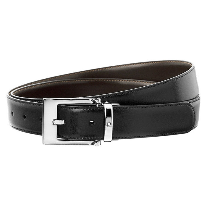 CEINTURE MONTBLANC NOIR/MARRON RÉGLABLE