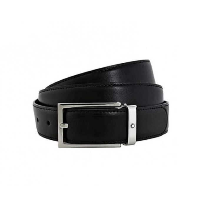 Cintura Montblanc Reversibile Regolabile Nera/marrone