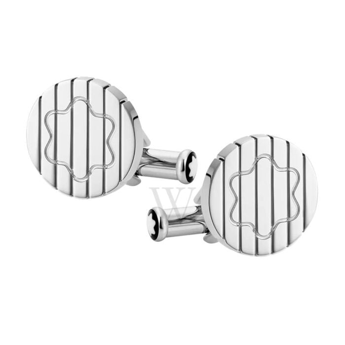 Boutons de manchette ronds à rayures Sartorial