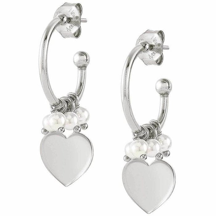Orecchini con perle e cuore