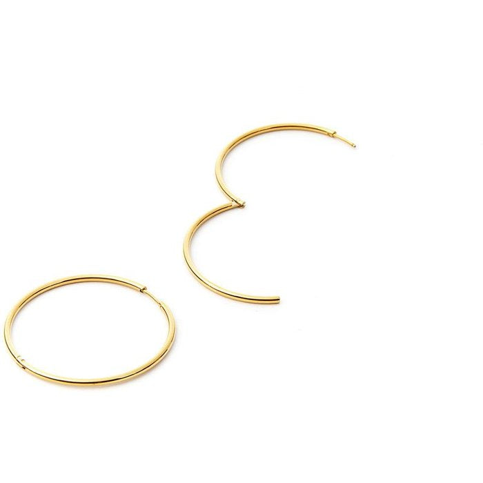 Laminated hoop earrings