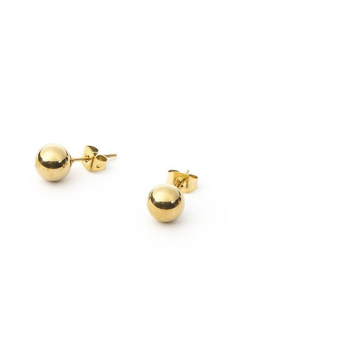 Boucles d'oreilles sphère laminée pour femme