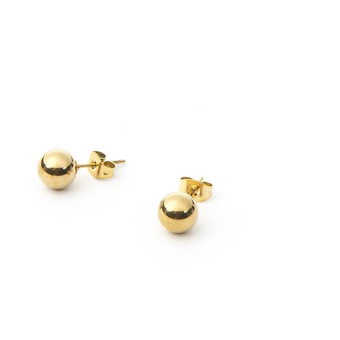 Women's laminated sphere earrings