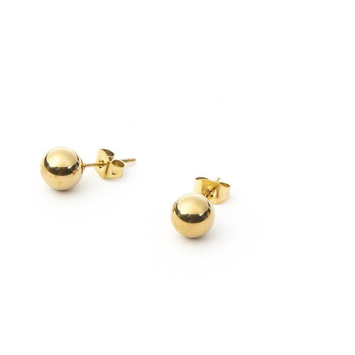 Women's laminated sphere earrings