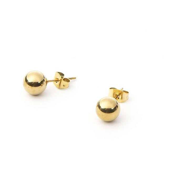 Women's laminated sphere earrings