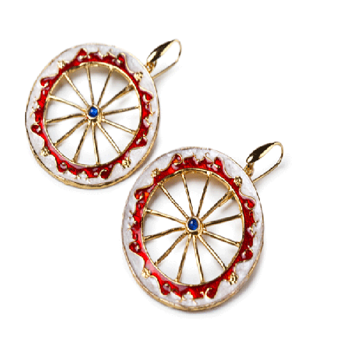 Boucles d'oreilles roue
